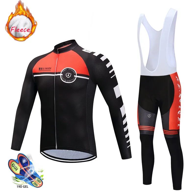 long cycling set 14 Новинка, зимний термальный флисовый комплект Джерси для велоспорта, дышащий, Ropa Ciclismo, мужская одежда с длинным рукавом для горного велосипеда, одежда для занятий спортом на открытом воздухе - Цвет: long cycling set 14