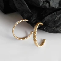 fashion statement earrings 2020 big geometric round earrings for women matte gold color hoop earring modern jewelry gifts