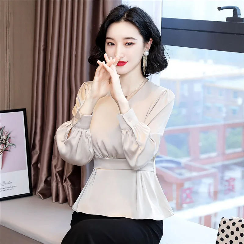 Шифоновые рубашки для женщин осень 2020 рубашка с длинным рукавом на пуговицах