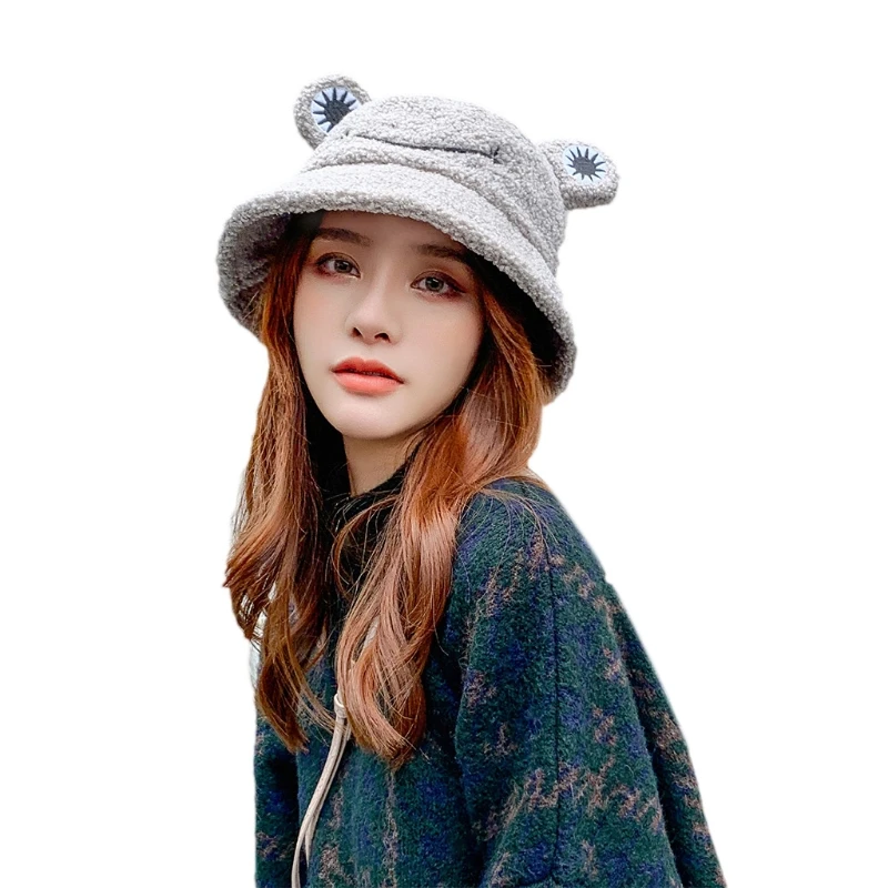 

Women Frog Bucket Hat Summer Sunscreen Fisherman Cap Outdoor Windproof Sunhat L41B