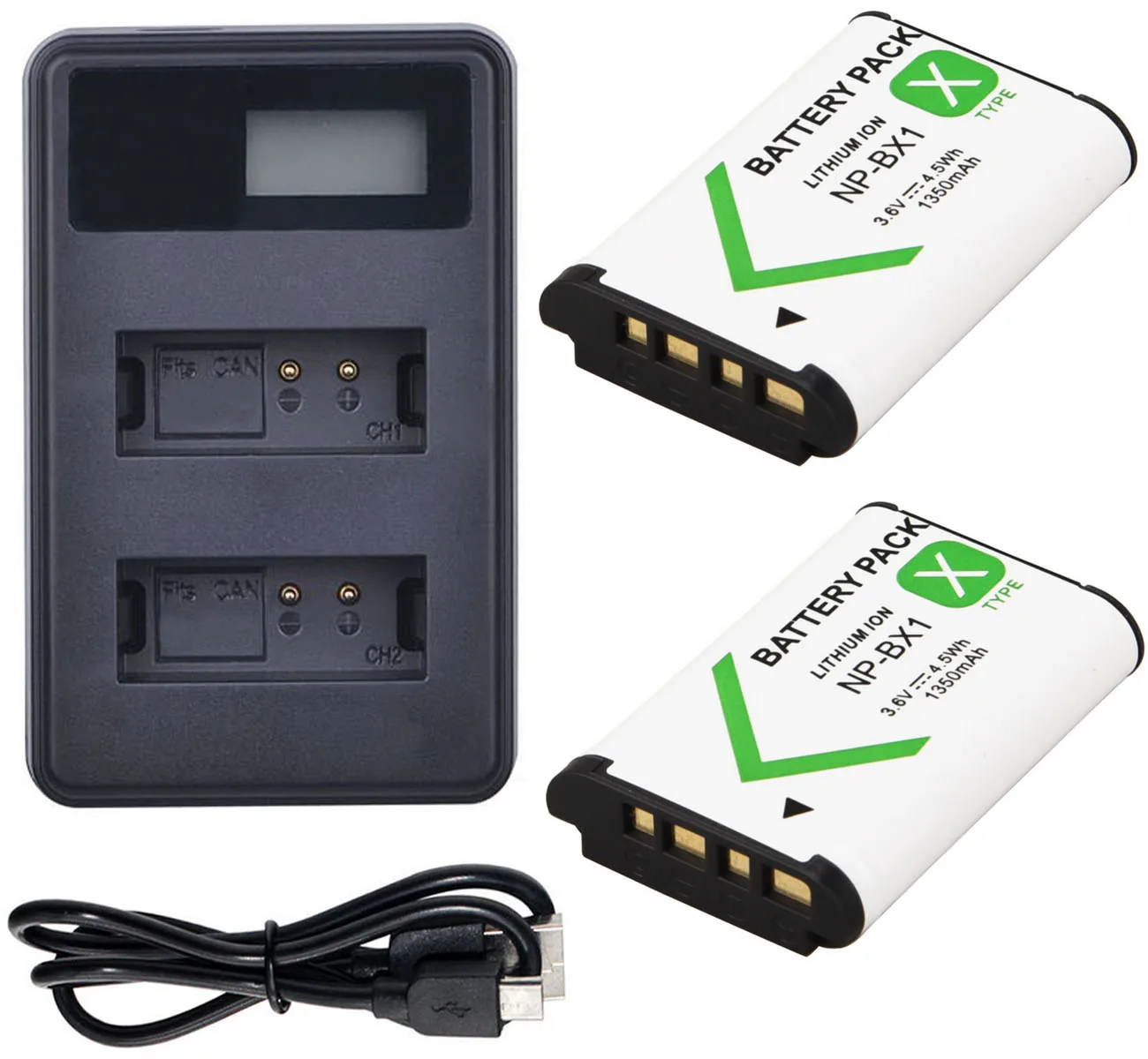 

Battery (2-Pack) + Charger for Sony HDR-CX240, CX405, CX440, CX470, PJ240, PJ270, PJ275, PJ410, PJ440, GWP88E Handycam Camcorder