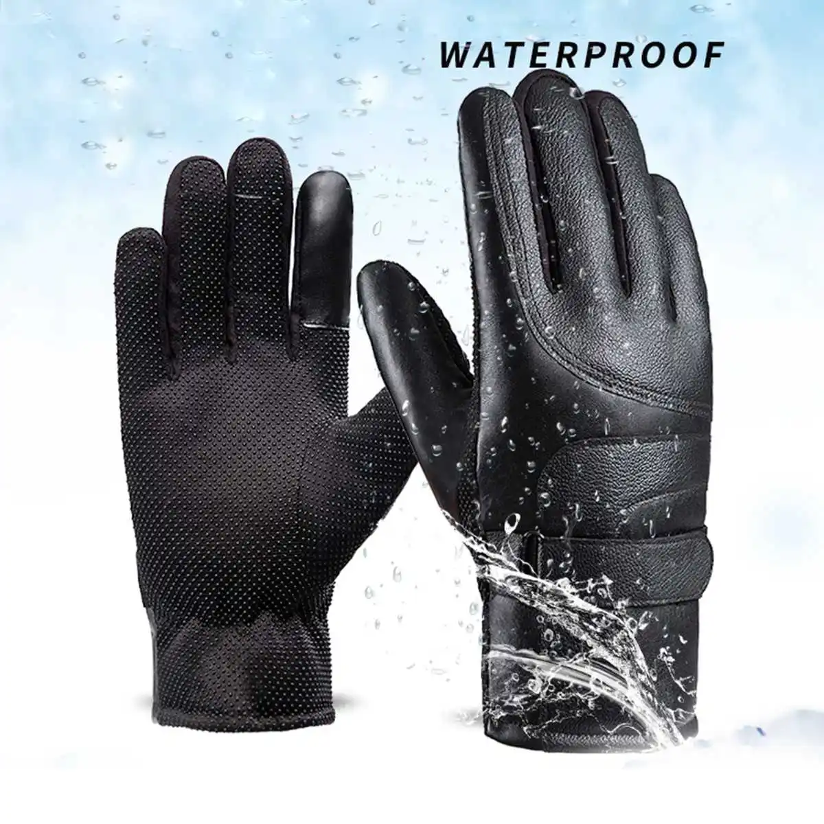2019 мужские лыжные перчатки флисовые для сноуборда Зимние снегохода мотоцикла