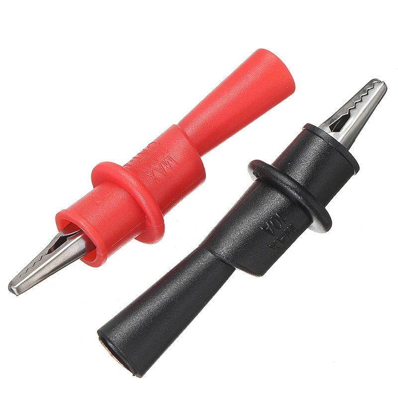 2 шт./компл. изолированный испытательный счетчик крокодил зажим