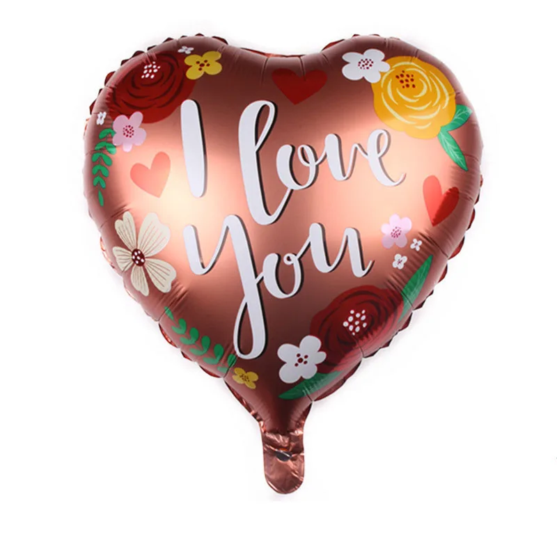F15 1 шт 18 дюймов в форме сердца I Love You фольгированные шары сердце Свадьба День святого Валентина гелиевый воздушный шар Globos вечерние украшения - Цвет: F15