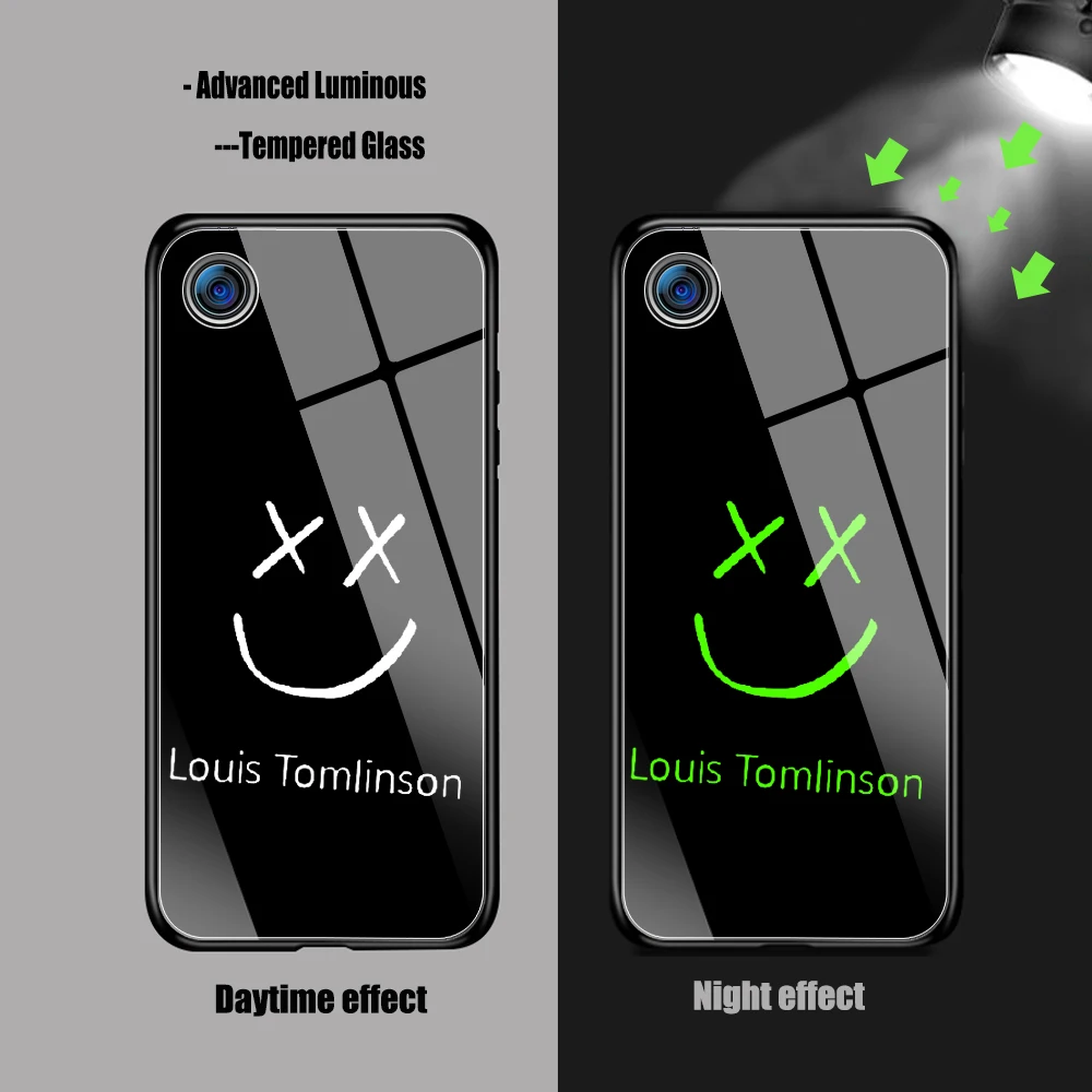 

One Direction Louis Tomlinson Phone Case Luminous Tempered Glass For Samsung Galaxy S20 5G 10 plus Elite S20 NOTE P9 10E cover