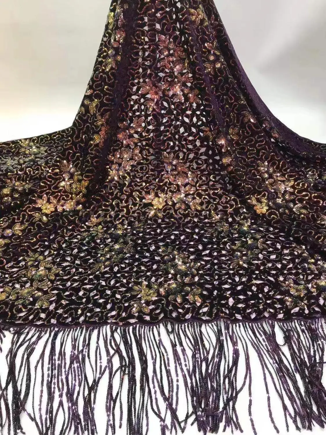 Новая оптовая продажа Высококачественная африканская шифоновая кружевная ткань