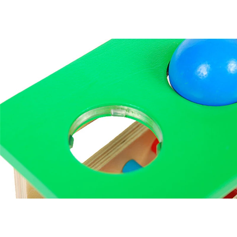 

1pc Color Bell Knocking Ball Hitting Platform Baby Puzzle Wooden Toy Gives Children The Best Enlightenment Gift