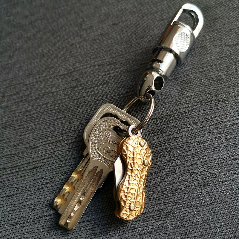 Арахисовый креативный Нож Металлический мини EDC Складной Портативный шнурок для