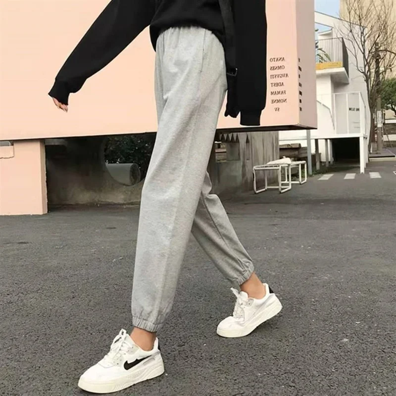 

Pants Women Solid Casual Loose Full Length Harajuku High Waist Trousers Womens Hip Hop Sweatpants Plus Size Streetwear Korean