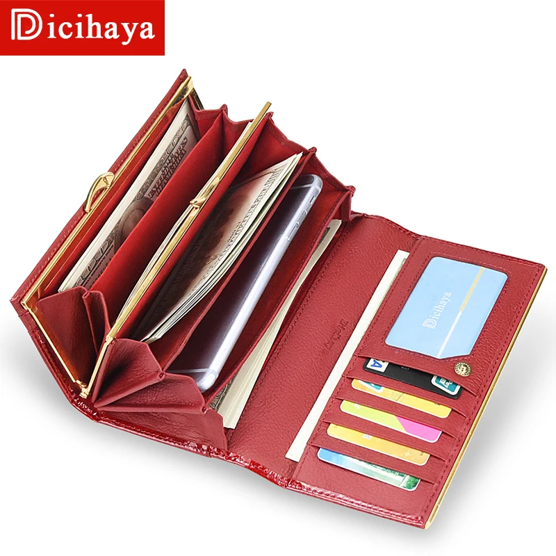 Кошельки DICIHAYA из натуральной кожи для женщин многофункциональный бумажник с