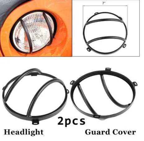 Черный 7 дюймов защита фар указатель поворота крышки Фонарь гвардии протектор