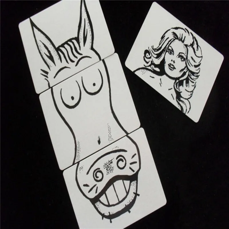 

3Sets/lot Beauty and Horse,Horsin Around Magic Tricks Card Magie Close Up Street Bar Party Gimmick Props Funny Magic Toys