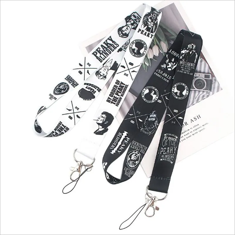 

Peaky Blinders Necklace strap lanyard with Key Buckle Cellphone Strap ID Badge Holder rope Cartoon Ribbon Necklace straps