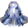 blue Arf женские высококачественные модные длинные мягкие Снуды с принтом лотоса дамские шифоновый шарф женские шали из пашмины элегантные - Цвет: blue