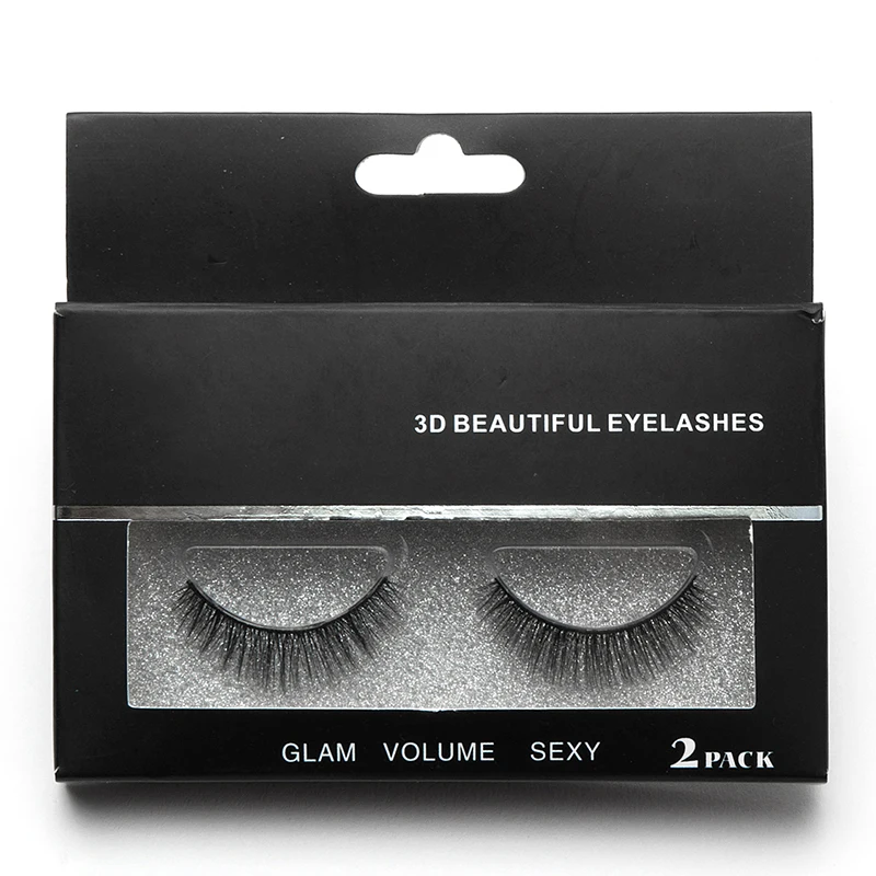 ICYCHEER 2Pairs False Eyelashes 3D Mink Lashes No Magnetic Natural Long Black Color Makeup Lash Extension Tools | Красота и здоровье
