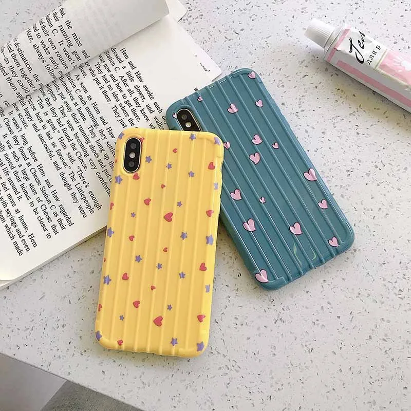 For Iphone 7 8 Plus 6s Color Love Pattern Phone Case IPhone X XS 6 6S Soft Silicone Luggage Cover |