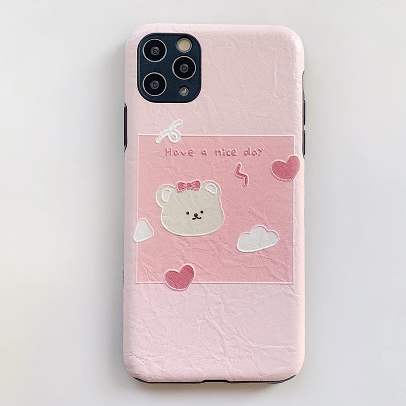 Чехлы с шелковой текстурой для huawei P20 P30 Lite Mate20 30Pro милый медведь девочка мягкий чехол для huawei Nova 3 4 5 5i Honor 10 8X 9x 20Pro