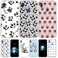 pandas cute cartoon phone case for xiaomi redmi note 10x 9 8 7 6 5 plus 4 4x pro 9c 9a 8a 7a s2 k40 k20 tpu back cover