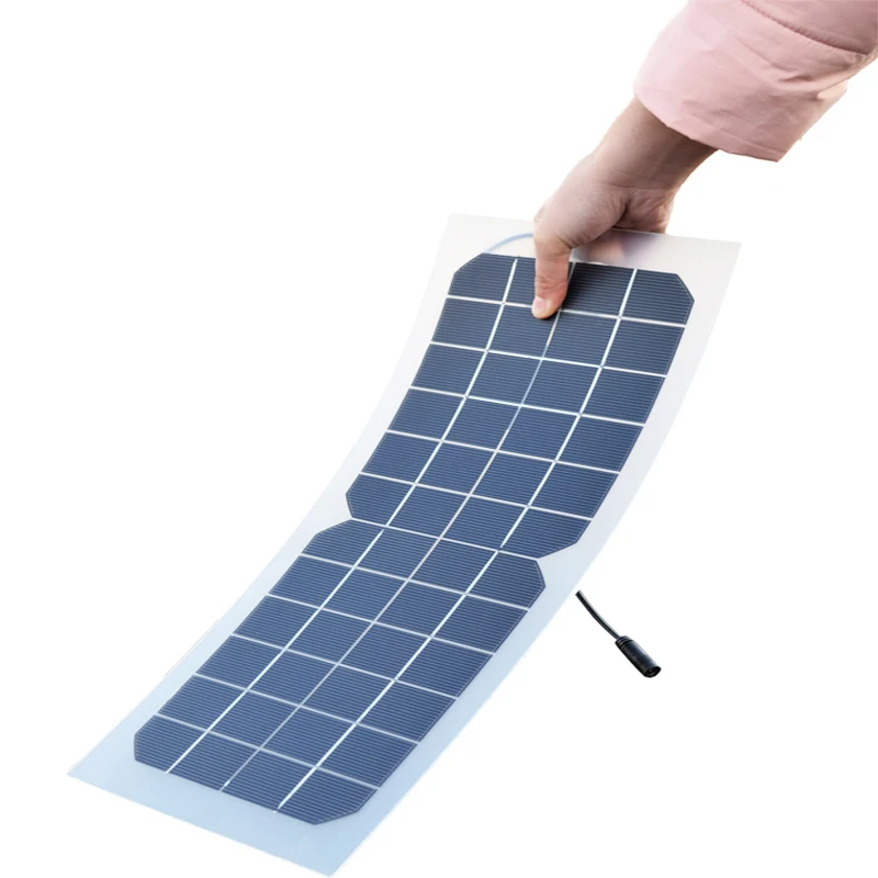 Гибкая солнечная панель 10W 6v 12v 18v Monocrytalline Solar Cell Прозрачная водонепроницаемая