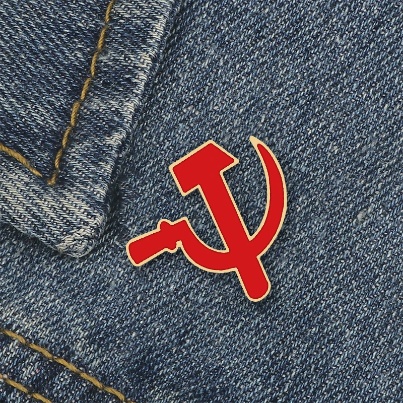 Эмалированные булавки в стиле ретро с изображением серпа и молота советского