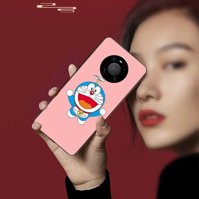 

0 Doraemon Black Soft Phone Case For Huawei P20 30 40 Pro Mate 20x 30 40 Pro Nova6 7 Honor 9X 10