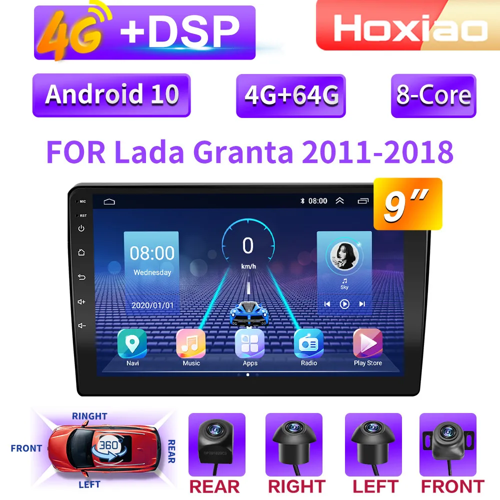 Автомагнитола 2DIN на Android 10 для Lada Granta 360 2011 2012 2013-2014 | Автомобили и мотоциклы