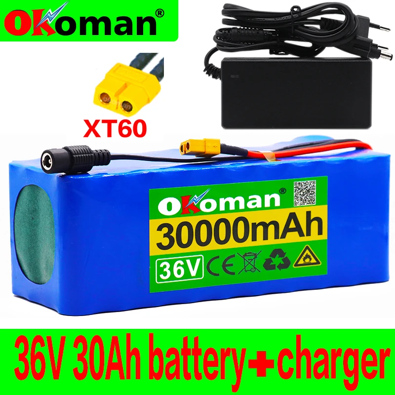 36V 10S4P 30Ah 500W большой емкости 42V 18650 литиевая батарея 30000mAh Электрический велосипед