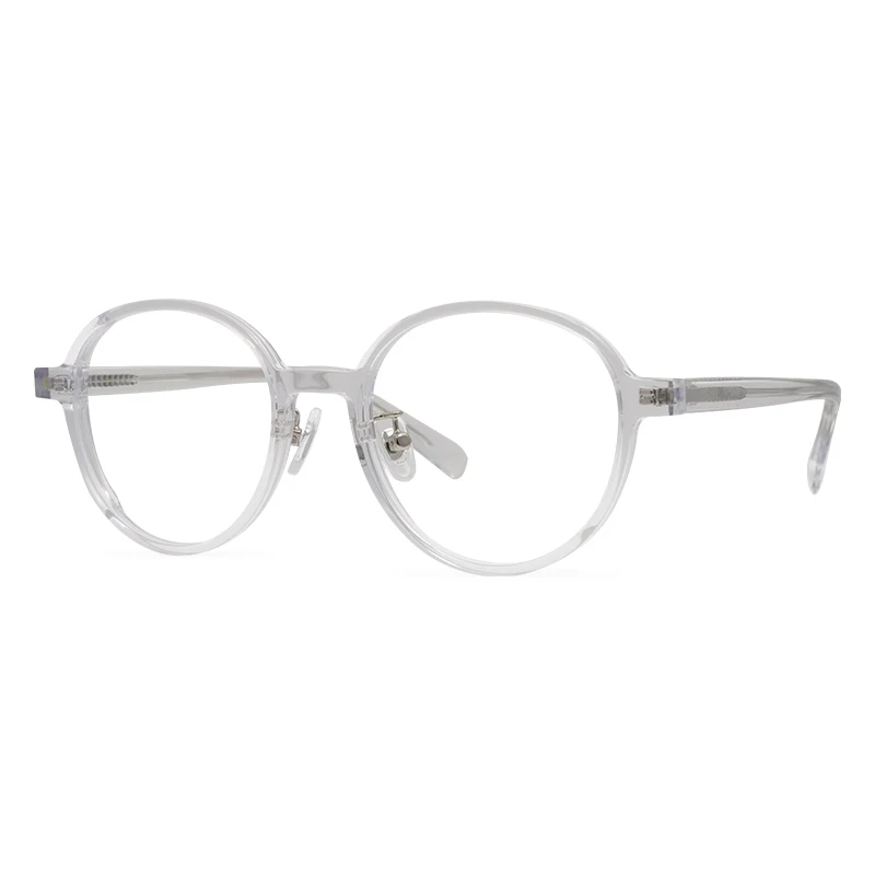 

Fashion gradient round glasses frame to modify the face shape simple and neutral prescription glasses