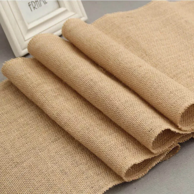 

BALLE Vintage Jute Table Runner Burlap Rustic Shabby Hessian Table Runner for Wedding Festival Party Event Decorations