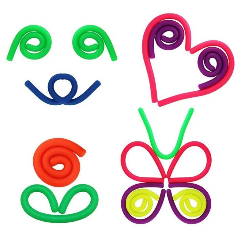 

DZQ New Fidget Toys Children Adult Decompression Rope Rally Noodles Pressure Relief Vent Toy TPR Noodles Kids Gifts