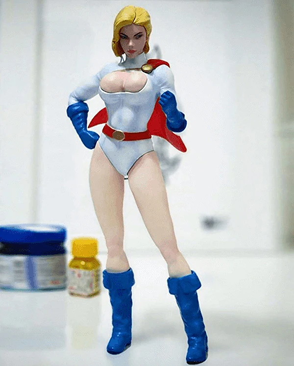

1/24 75mm 1/18 100mm Resin Model Power Lovely Girl Figure Sculpture Unpainted No Color RW-330