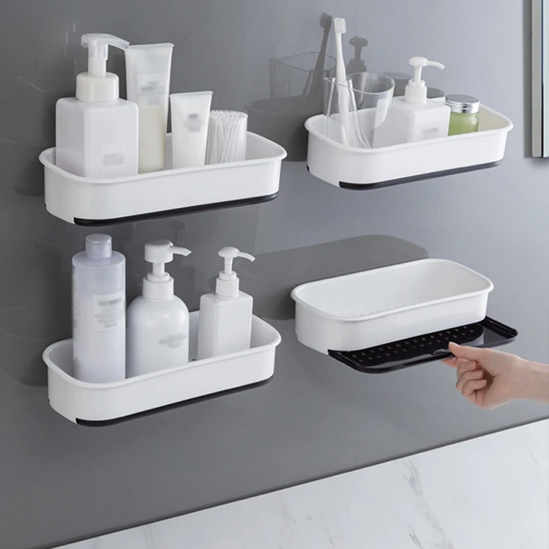 

Wall-mounted Bathroom Shampoo Rack Shower Storage Rack-free Punching Bathroom Daily Necessities