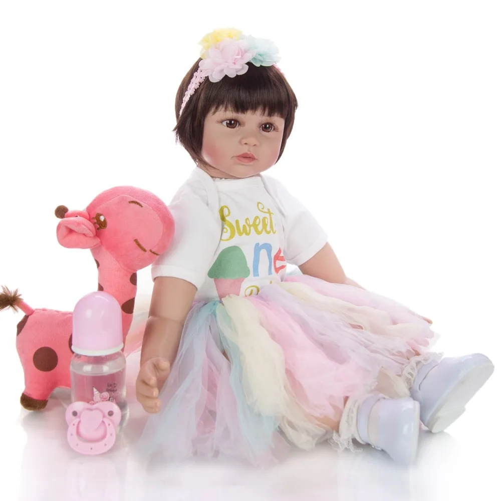 

60cm Silicone Reborn Baby Doll Toys Vinyl Princess Toddler Babies Like Alive Bebe reborn Girls Bonecas Child Birthday Gift