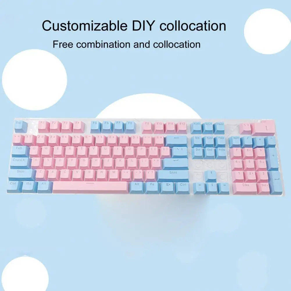 

104Pcs Solid Color Anti-skid Backlit ABS Keycaps Non Fading Mechanical Keyboard Key Caps for PC Computer