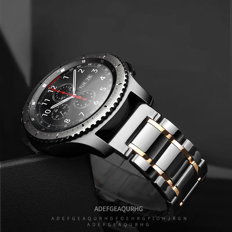22 мм керамический ремешок Samsung Galaxy watch 46 Gear S3 Frontier для часов браслет Huawei GT 2 GT2 |