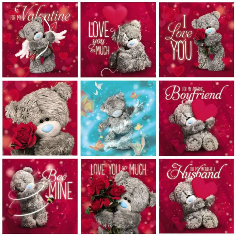 

5D Diy алмазная живопись, бриллиантовая живопись, вышивка с медведем, распродажа картин стразы, Набор для вышивки, свадебный подарок