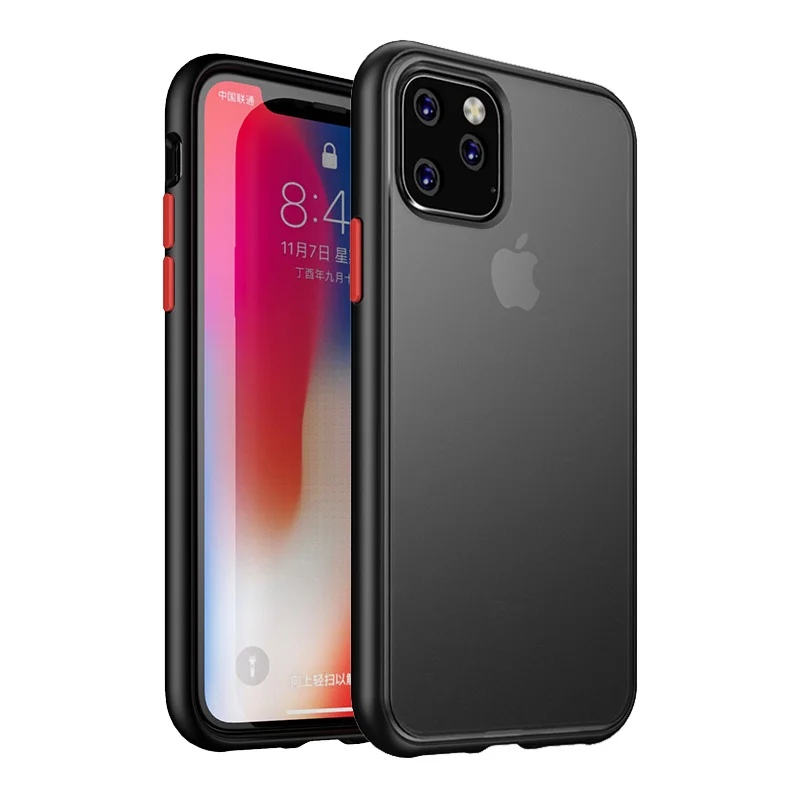 Black Red Для iPhone 11 чехол Magic Shadow IPAKY 11 Pro Чехол Цветные кнопки Мягкий Бампер ПК Гибридный противоударный Для iPhone 11 Pro Max чехол - Цвет: Black Red