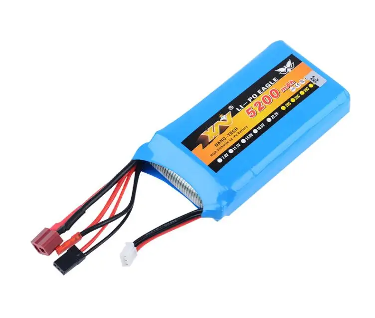 Rc Liop батарея 7,4 V 5200mAh 8C 2S для 1/5 RC LOSI 5IVE-T автомобиль части(99 мм* 54 мм* 22 мм