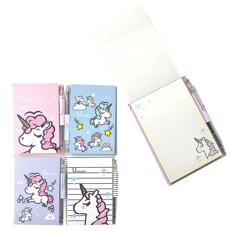 

1Pcs Cartoon Unicorn Party Memo Pad 6 Folding N Times Sticky Paper Notes Notepad Bookmark Writing Pads Gift Stationery Random