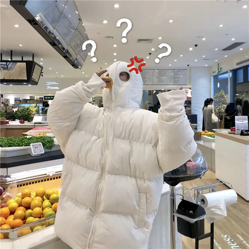 Bella phliosophy Harajuku зимнее пальто для женщин Свободная парка с капюшоном толстые