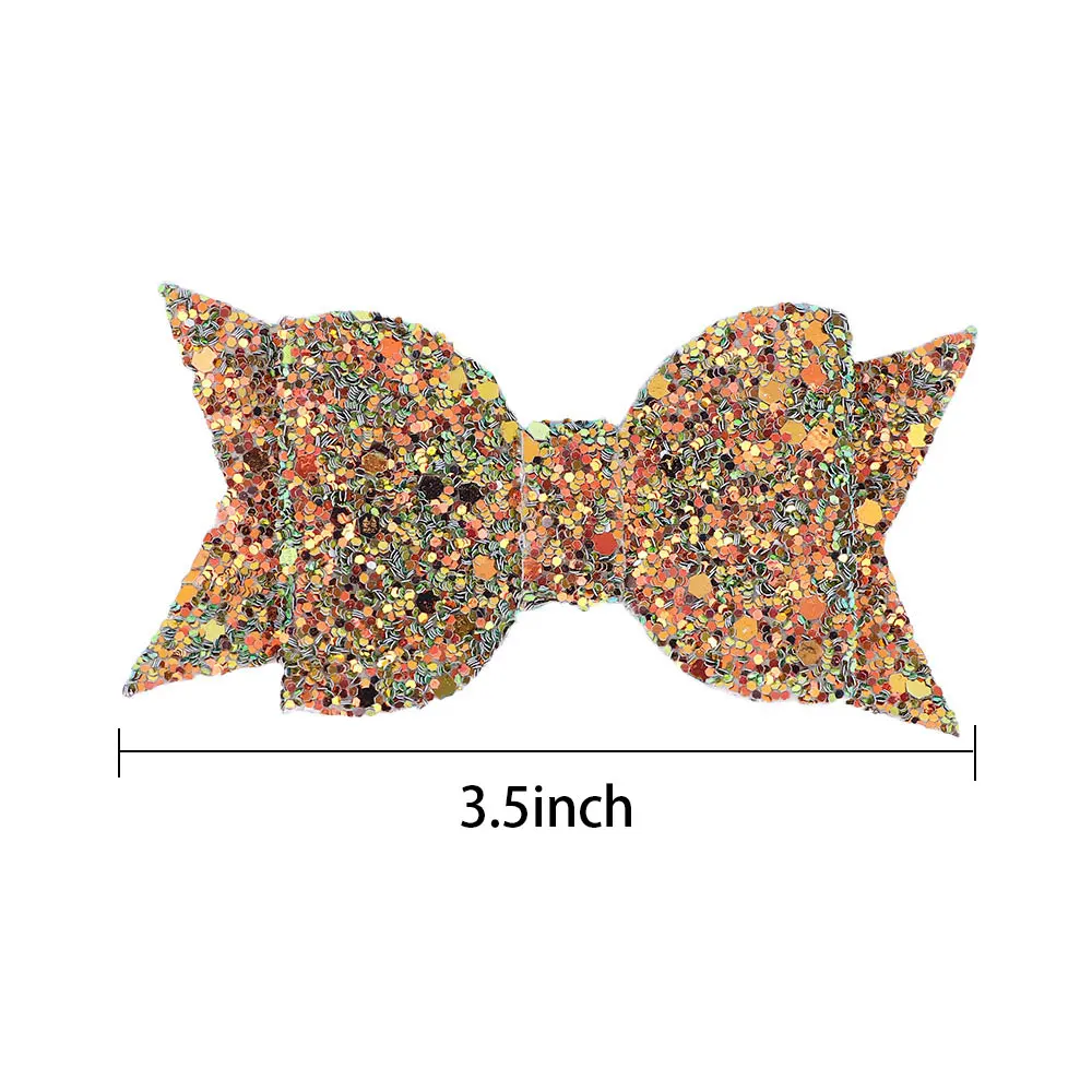 Детские модные заколки для волос с блестками и бантом красочные милые