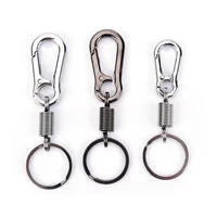 1pc stainless steel gourd buckle carabiner keychain anti lost buckle retractable