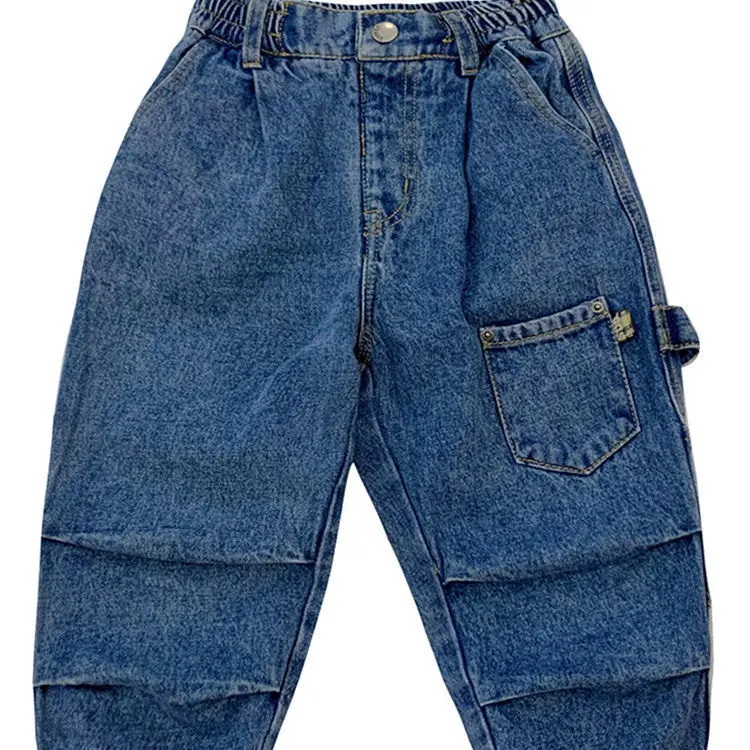 

Boys' Girls Cool Pants Autumn Clothes 2021 New Jeans Big Kids Loose Western Boys Trousers Handsome Children's Fashion Pants