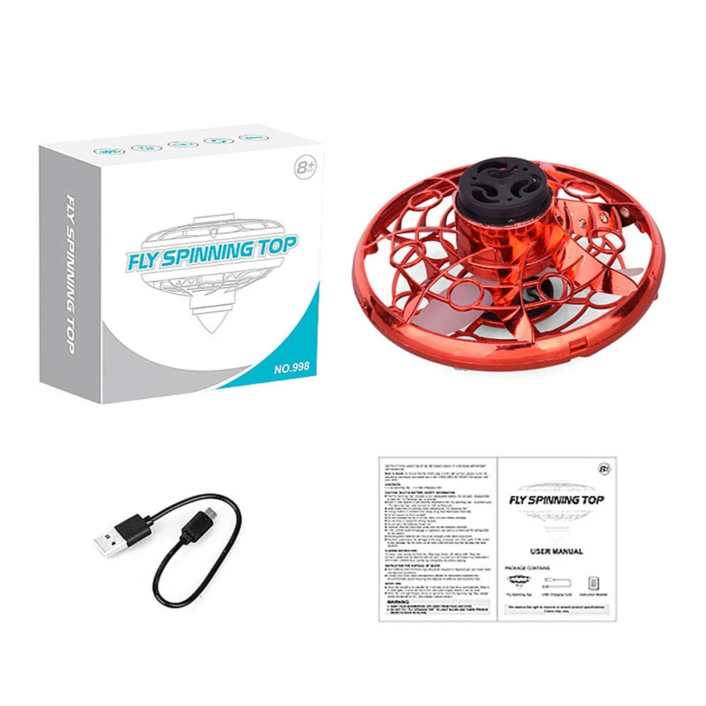 

Hand Operated Drone USB Rechargeable LED Light Funny Induction Flying Drone Toys Kids Electric Toy #W0