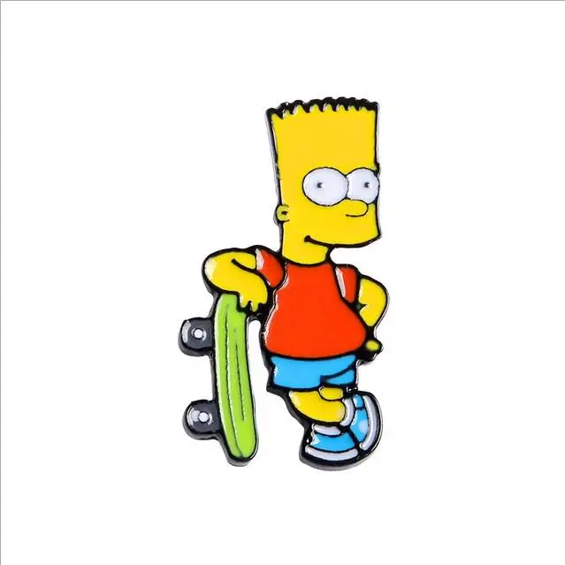 Милые Мультяшные эмалированные броши на заказ заколки для рубашки воротника