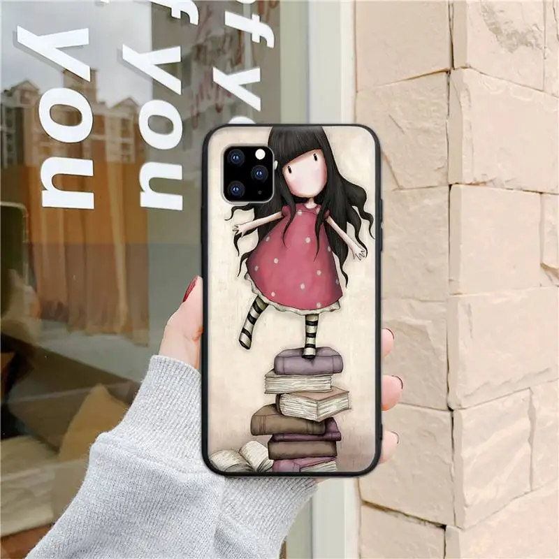 

Santoro Gorjuss cute cartoon girl Phone Case for iphone 6s 7 8 plus xr xs 11 12pro max mini Silicone Fundas Coque