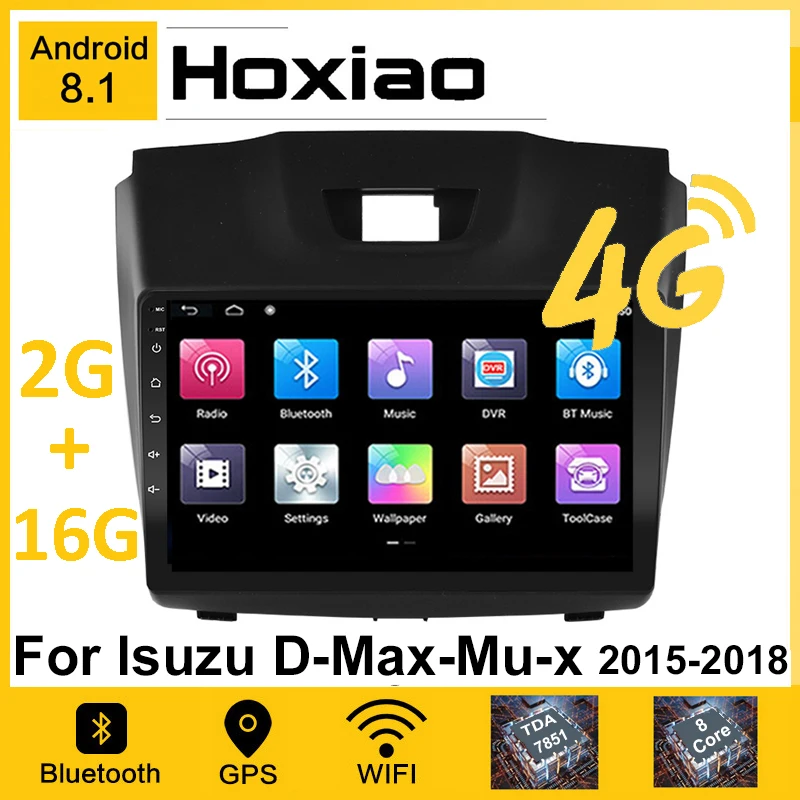 2Din Android для Isuzu D MAX Chevrolet S10 2015 2016 2017 2018 Автомобильный Bluetooth Радио мультимедийный