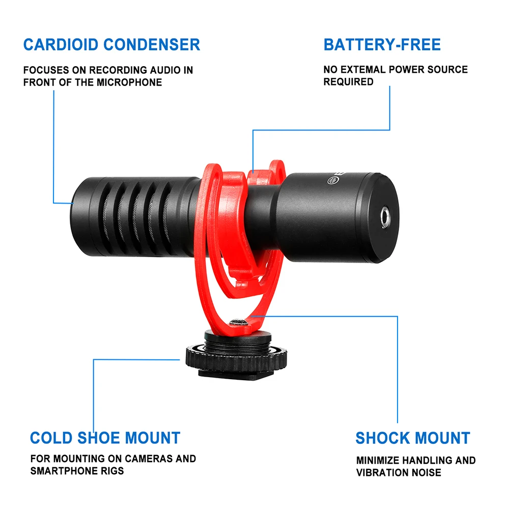 Устройство для видеосъемки на смартфоне BOYA VK-T1 с мини-штативом удлинительная