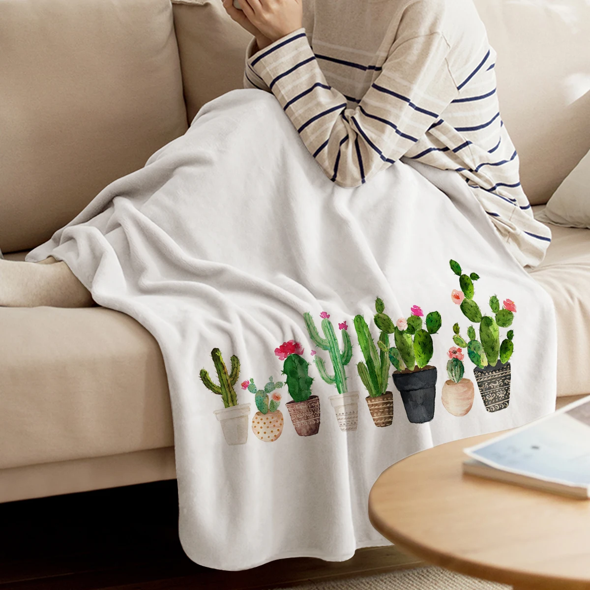 

Cactus Throw Blanket Throw Blanket Warm Microfiber Blanket Flannel Blanket