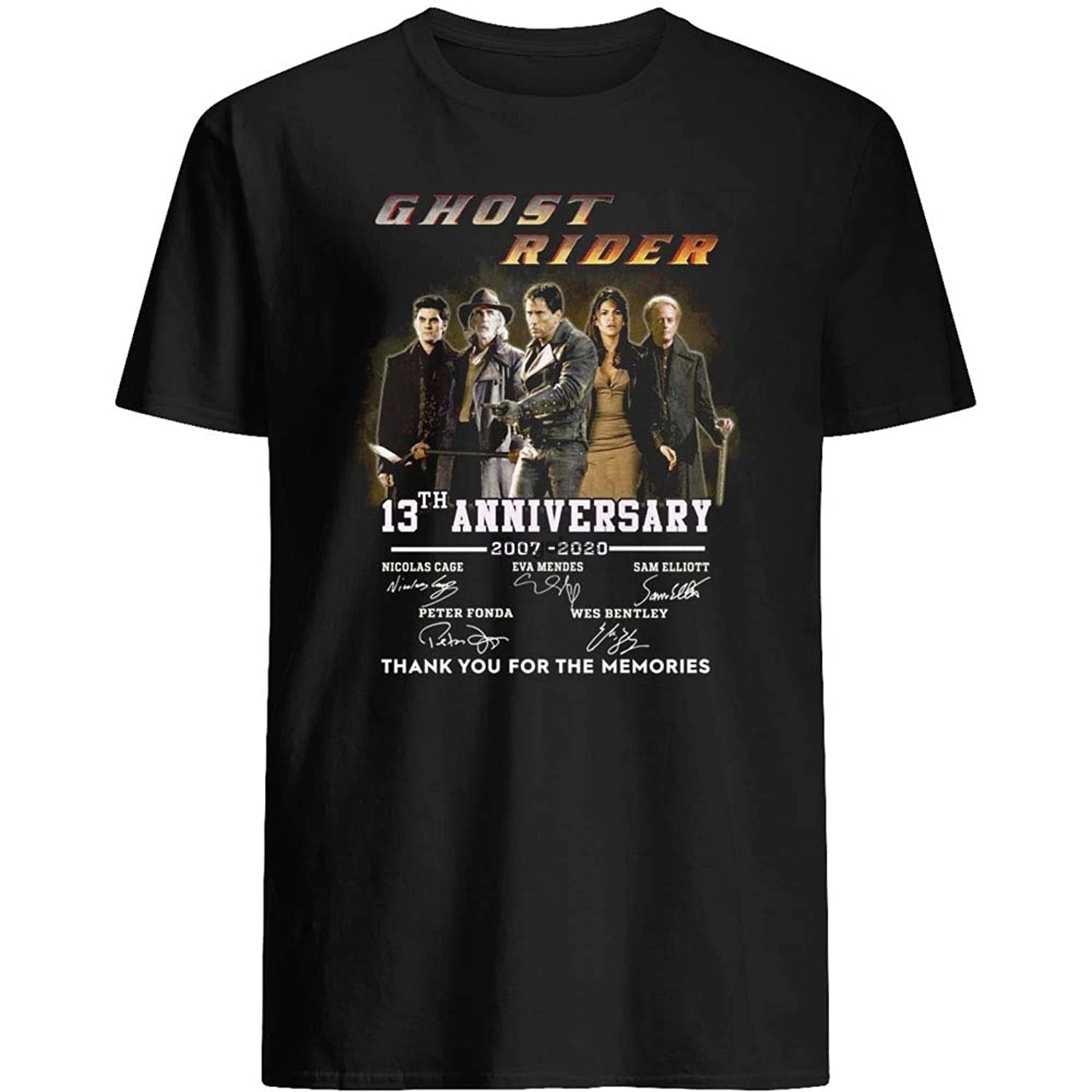 Костюм Призрачного гонщика из фильма 13-й годовщины 2007-2020 с надписью Thank You форт Хи